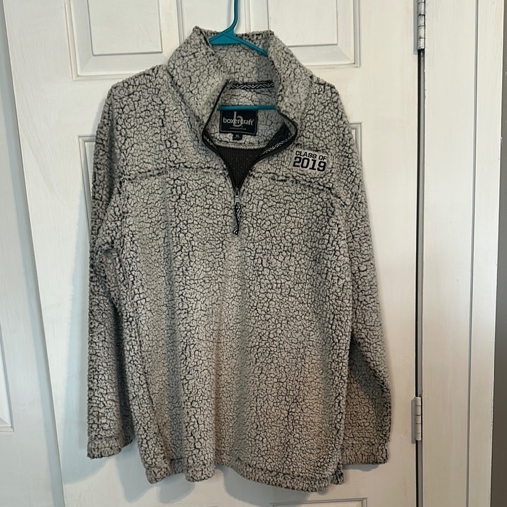 Boxercraft Sherpa pullover size XL class of 2019 embroidered